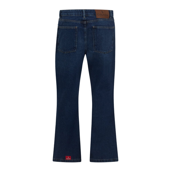 Gisada Flared Denim Jeans With Bottom Label