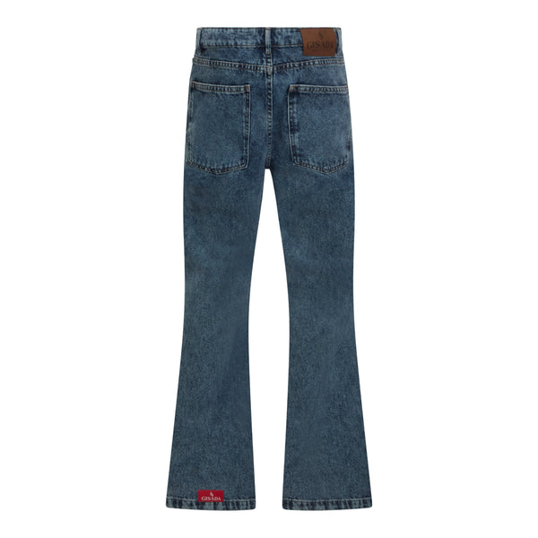 Gisada Flared Denim Jeans With Bottom Label