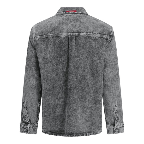 Gisada Oversized Denim Shirt With Mini Label Patch