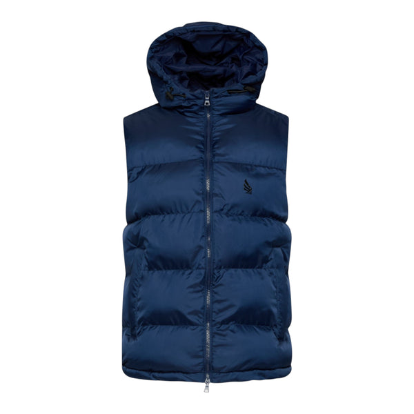 gisada Puffer Gilet with Logo Patch on Back