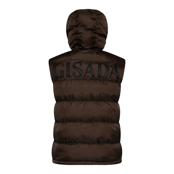 Gisada Puffer Gilet With Logo Patch On Back