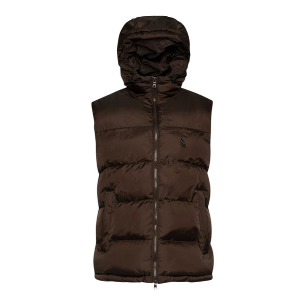 gisada Puffer Gilet with Logo Patch on Back