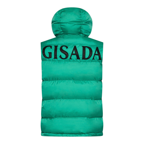 Gisada Puffer Gilet With Logo Patch On Back