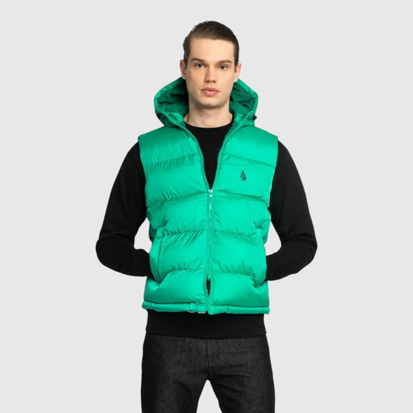 Gisada Puffer Gilet With Logo Patch On Back