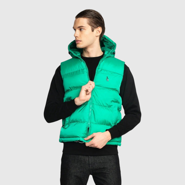 Gisada Puffer Gilet With Logo Patch On Back
