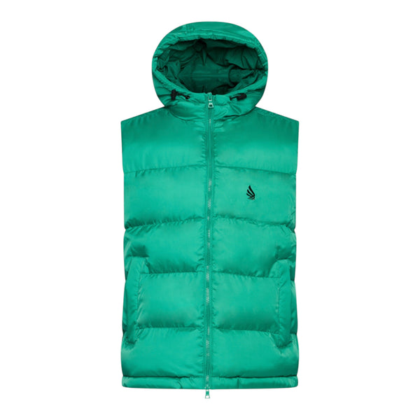 gisada Puffer Gilet with Logo Patch on Back