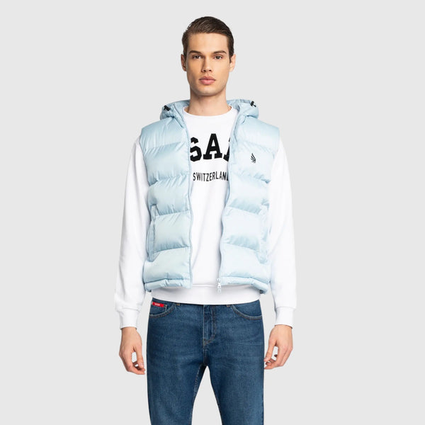 Gisada Puffer Gilet With Logo Patch On Back