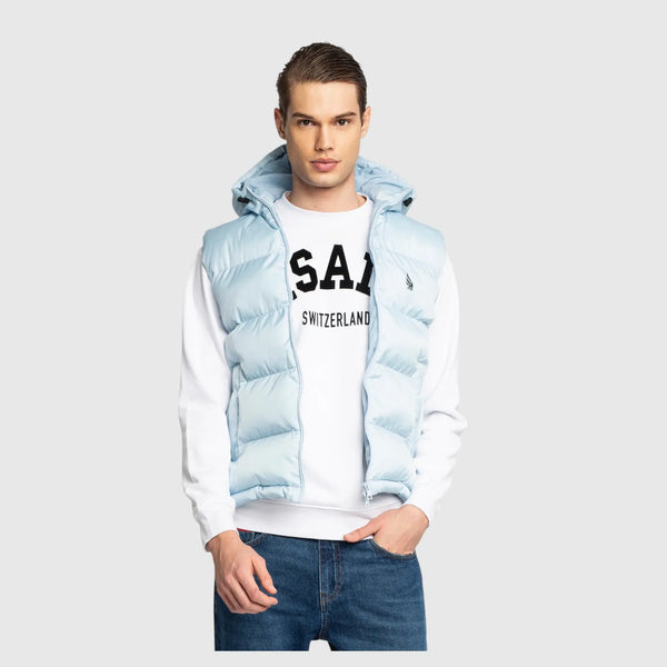 gisada Puffer Gilet with Logo Patch on Back