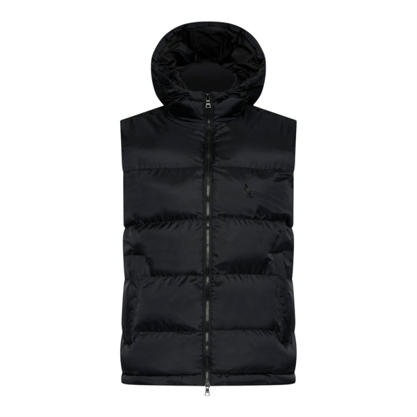 gisada Puffer Gilet with Logo Patch on Back