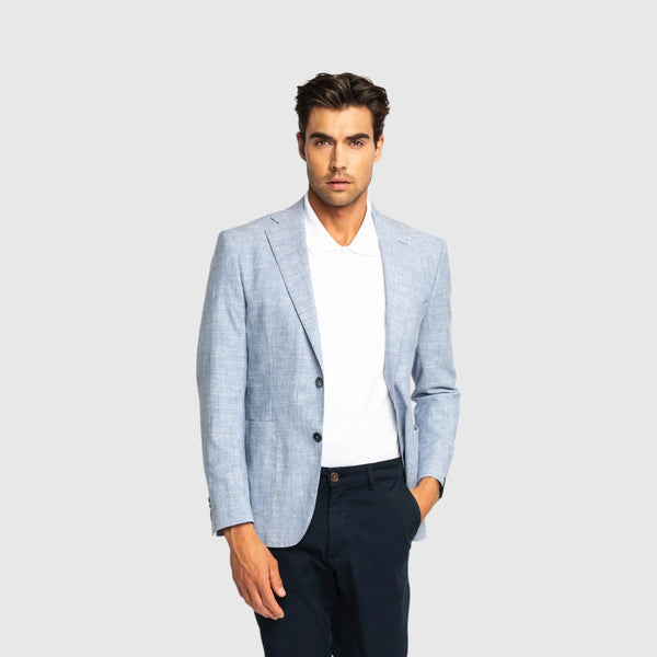 Gisada Tokyo Tweed Blazer In Luxe Linen Cotton