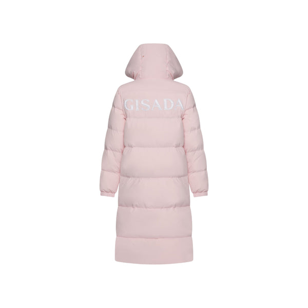 Gisada Long Puffer Down-Jacket With Detachable Hood And Logo Patch On Back