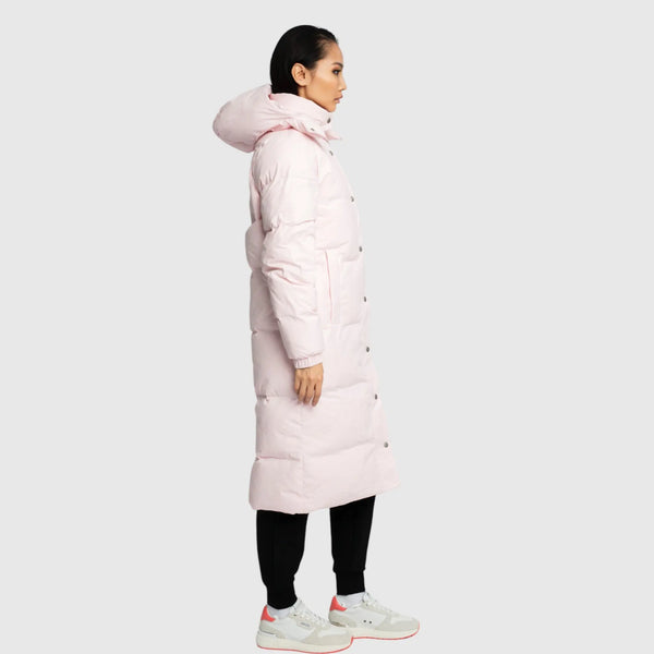Gisada Long Puffer Down-Jacket With Detachable Hood And Logo Patch On Back