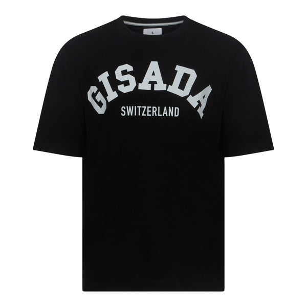 gisada Oversized T-Shirt in Heavy Cotton with College Print