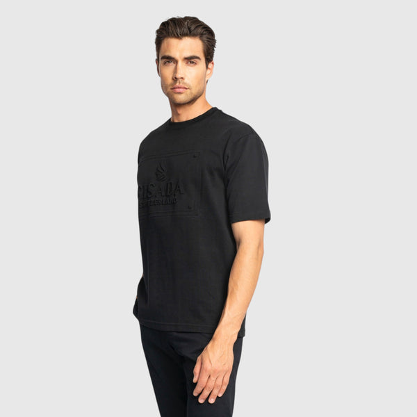 Gisada Oversized T-Shirt In Heavy Cotton With Embossed Logo