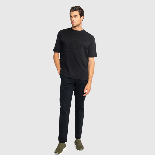 Gisada Oversized T-Shirt In Heavy Cotton With Embossed Logo