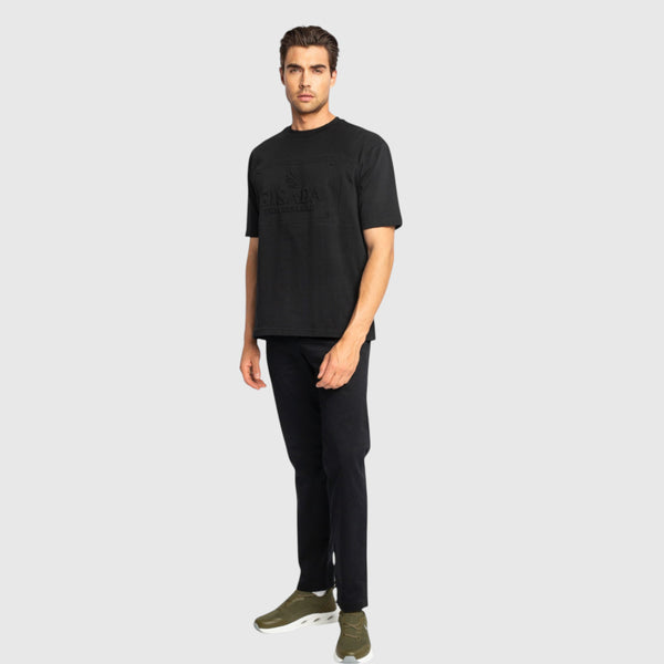 Gisada Oversized T-Shirt In Heavy Cotton With Embossed Logo