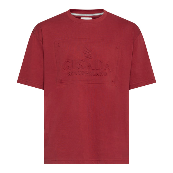 gisada Oversized T-Shirt in Heavy Cotton with Embossed Logo