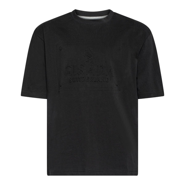 gisada Oversized T-Shirt in Heavy Cotton with Embossed Logo
