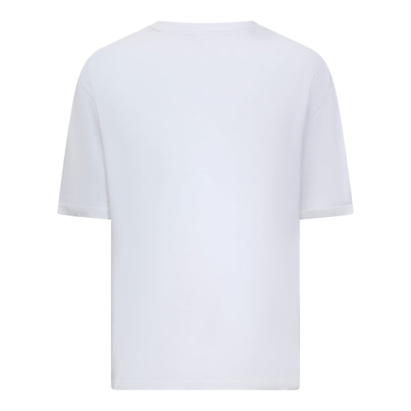 Gisada Oversized T-Shirt In Heavy Cotton With Small Central Printed Logo