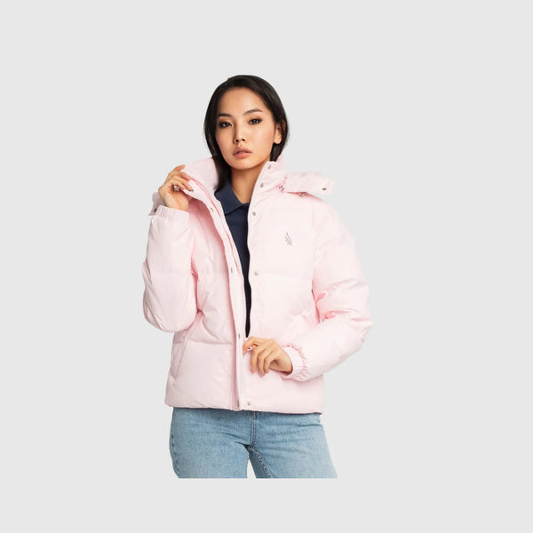 Gisada Puffer Down Jacket With Detachable Hood And Logo Print