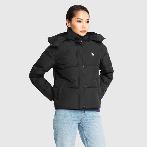 Gisada Puffer Down Jacket With Detachable Hood And Logo Print