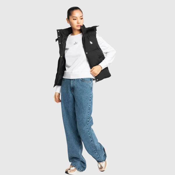 Gisada Puffer Gilet With Detachable Hood And Logo Print