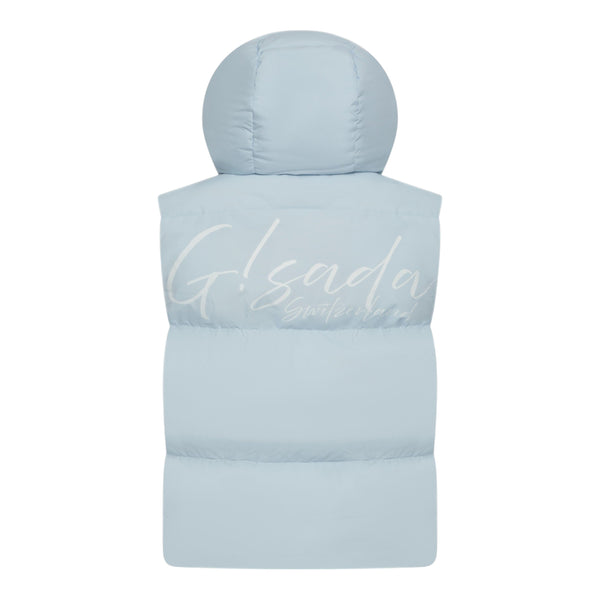 Gisada Puffer Gilet With Detachable Hood And Logo Print
