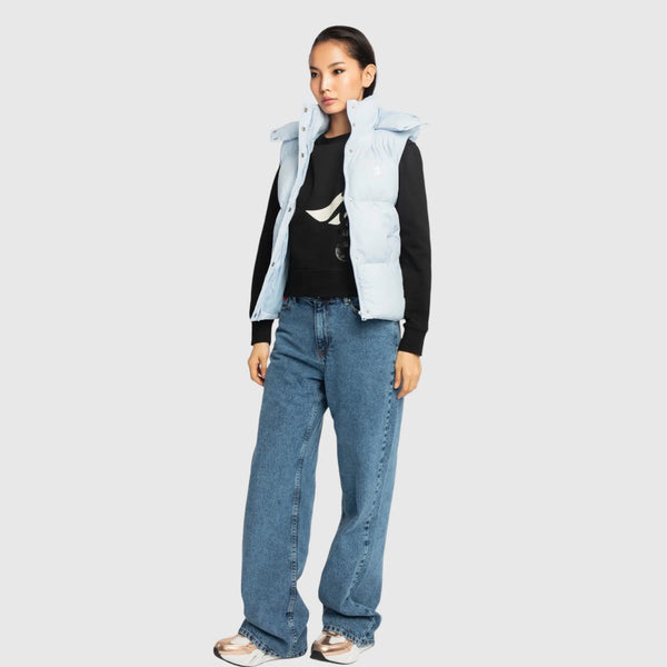 Gisada Puffer Gilet With Detachable Hood And Logo Print