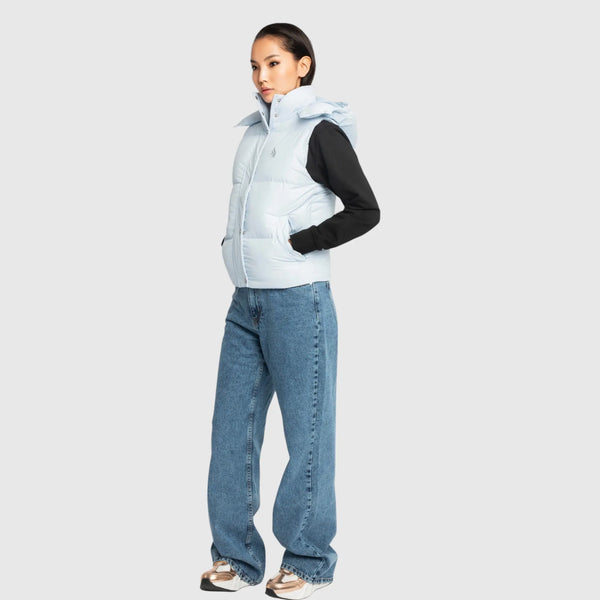 Gisada Puffer Gilet With Detachable Hood And Logo Print