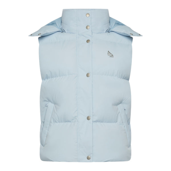 gisada Puffer Gilet with Detachable Hood and Logo Print