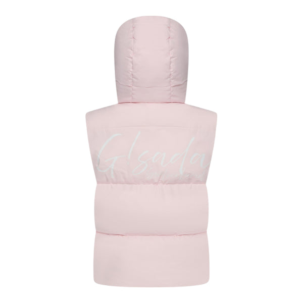 Gisada Puffer Gilet With Detachable Hood And Logo Print