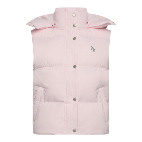 gisada Puffer Gilet with Detachable Hood and Logo Print