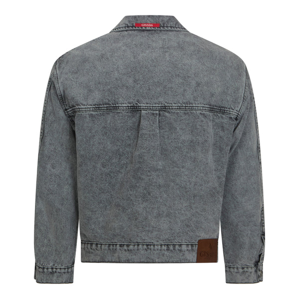 Gisada Regular Fit Denim Jacket With Mini Label Patch