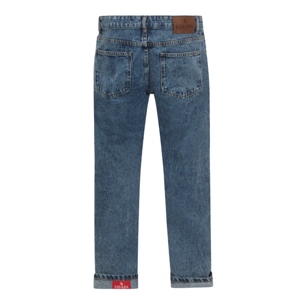 Gisada Regular Fit Denim Jeans With Inside Bottom Label