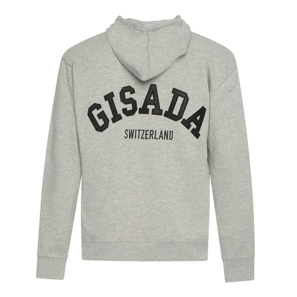 Gisada Regular Fit Hoodie In Midweight Cotton With Patch Print