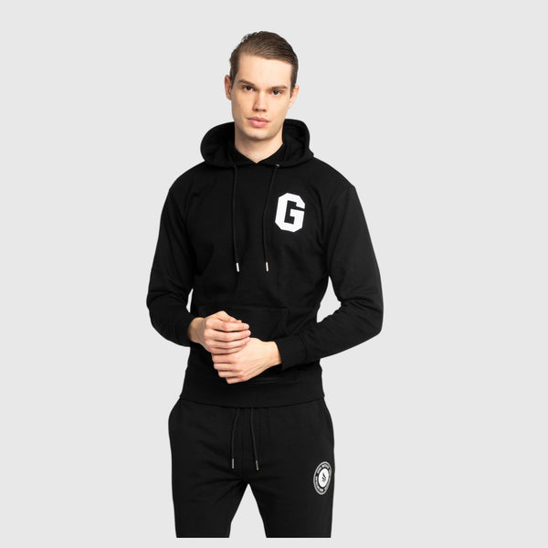 Gisada Regular Fit Hoodie In Midweight Cotton With Patch Print