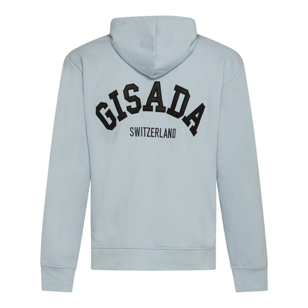 Gisada Regular Fit Hoodie In Midweight Cotton With Patch Print