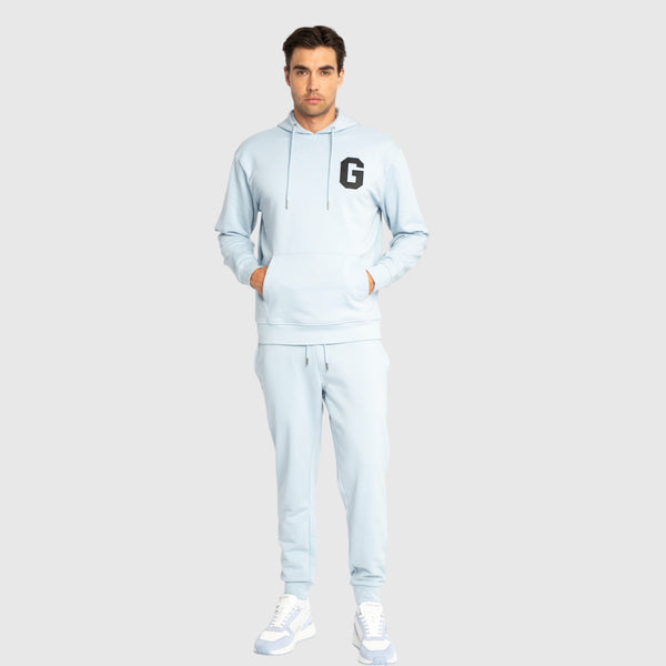 Gisada Regular Fit Hoodie In Midweight Cotton With Patch Print