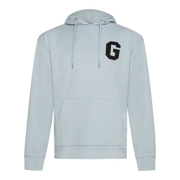 gisada Regular Fit Hoodie in Midweight Cotton with Patch Print