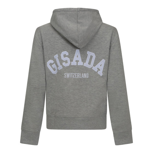 Gisada Regular Fit Hoodie In Midweight Cotton With Patch Print