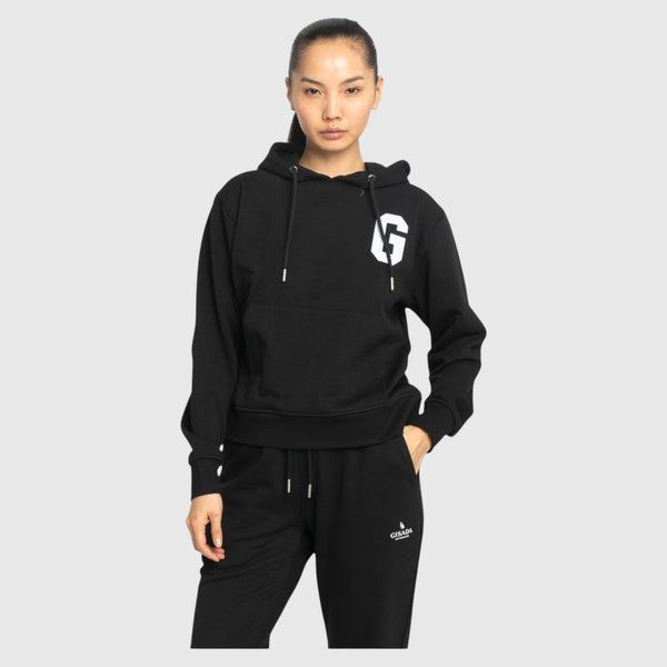 Gisada Regular Fit Hoodie In Midweight Cotton With Patch Print