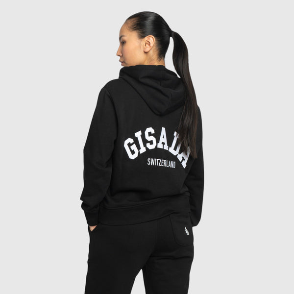 Gisada Regular Fit Hoodie In Midweight Cotton With Patch Print