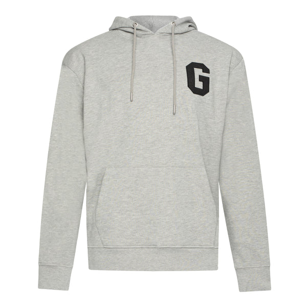 gisada Regular Fit Hoodie in Midweight Cotton with Patch Print