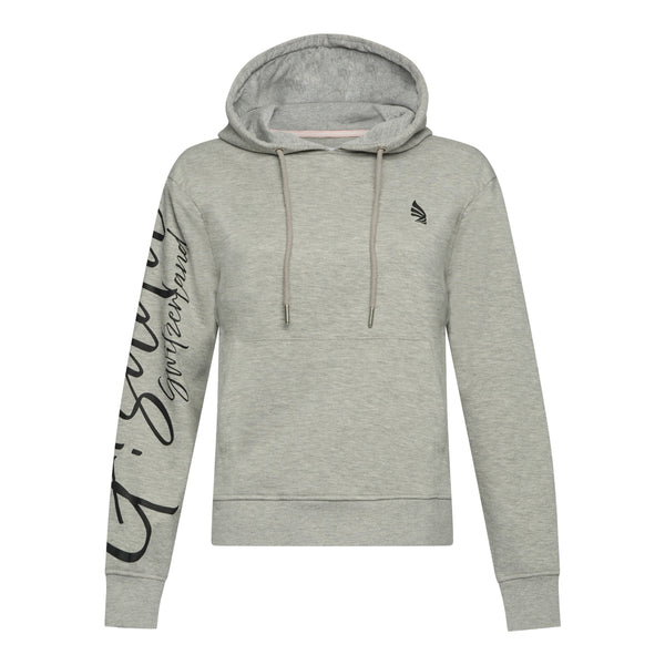 gisada Regular Fit Hoodie in Midweight Cotton with Puff Print