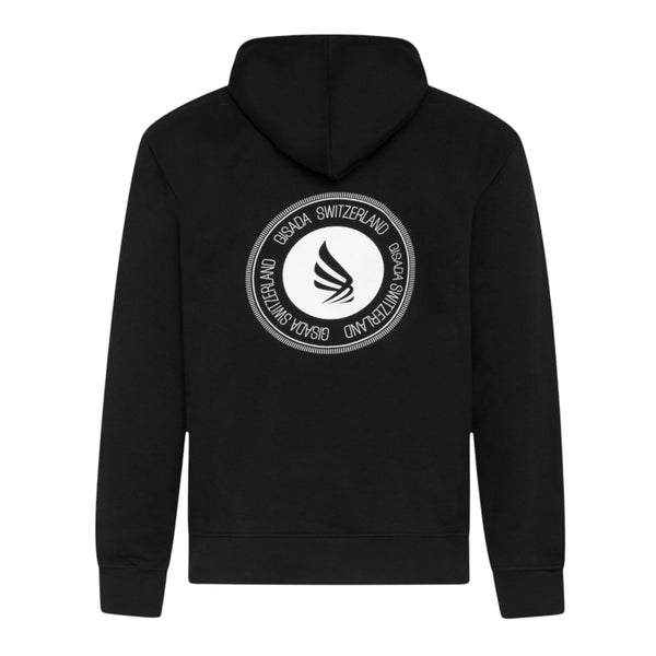 Gisada Regular Fit Hoodie In Midweight Cotton With Silicon Print