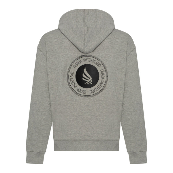 Gisada Regular Fit Hoodie In Midweight Cotton With Silicon Print