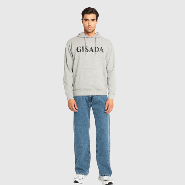 Gisada Regular Fit Hoodie In Midweight Cotton With Silicon Print