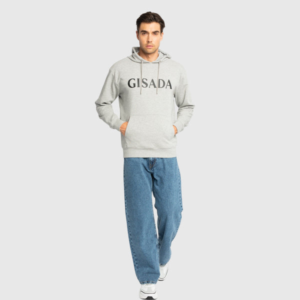 Gisada Regular Fit Hoodie In Midweight Cotton With Silicon Print