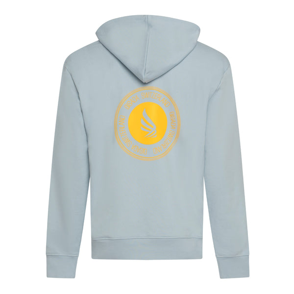 Gisada Regular Fit Hoodie In Midweight Cotton With Silicon Print