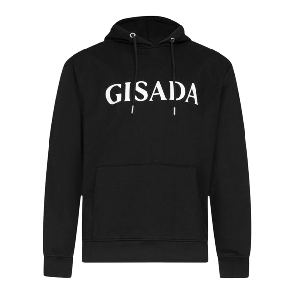 gisada Regular Fit Hoodie in Midweight Cotton with Silicon Print